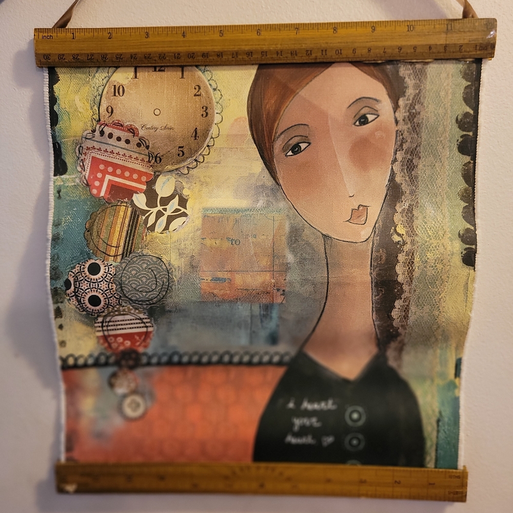 Artistic Wall Hanging with Ruler Frame